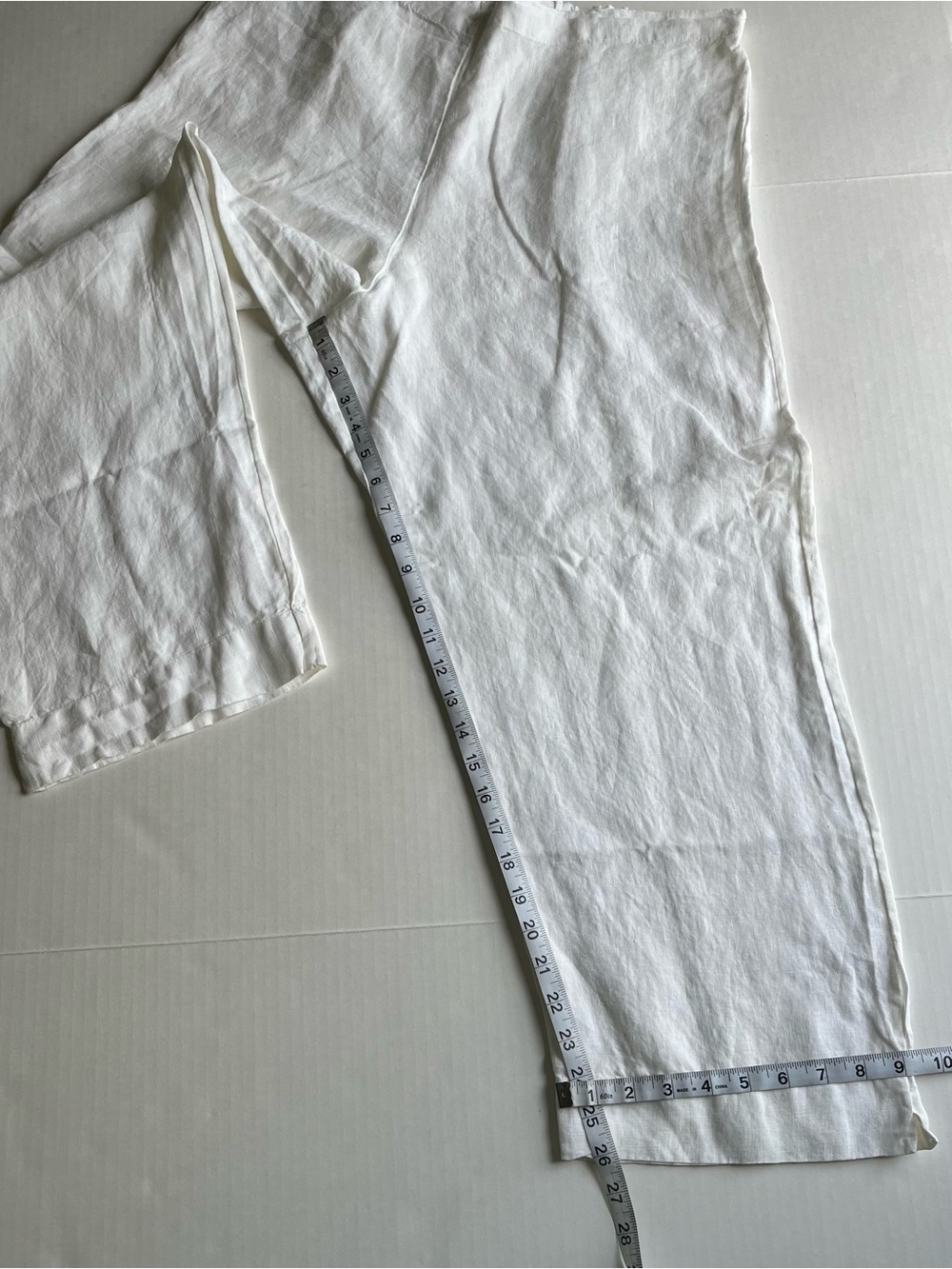 Bryn Walker Women’s White Linen Pull On Elastic Waist Casual Lagenlook Pants XL - Picture 7 of 12